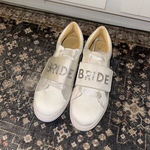 Betsy Johnson Bride Satin Sneakers | Size: 9